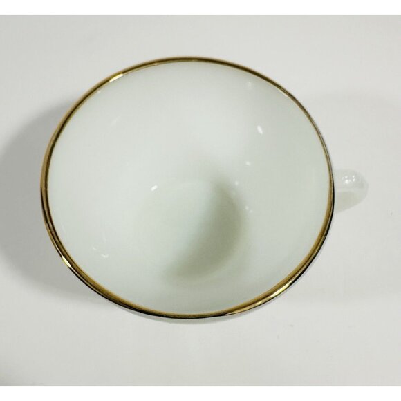 Anchor Hocking Fire King Oven Ware Fluted Swirl Milk Glass Gold Trim Set Vintage - Picture 13 of 16